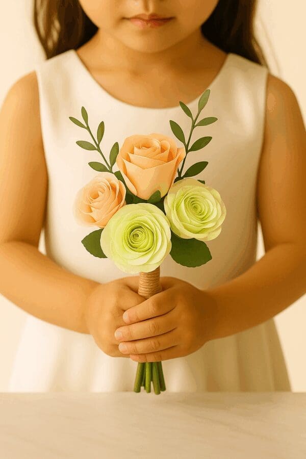 Peony Meadow Mix Flower Girl Bouquet