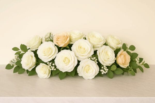 Classic Rose Dome Top Table Wedding Centrepiece
